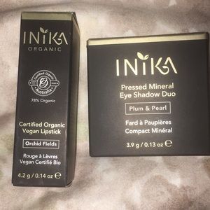 Inika lipstick and dual eyeshadow